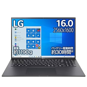 Amazon.co.jp: LG ノートパソコン gram 1190g/バッテリー最大30